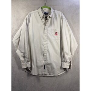Crable Sportswear Button Down Men XL Tan Ohio State Buckeyes Long Sleeve Shirt